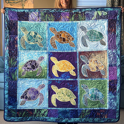 Sea Turtle Quilted Blanket NCU0VT52