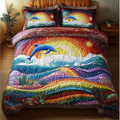Seabreeze Jumper 3-Piece Quilted Bedding Set NCU0DDK192