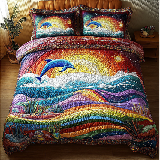 Seabreeze Jumper 3-Piece Quilted Bedding Set NCU0DDK192