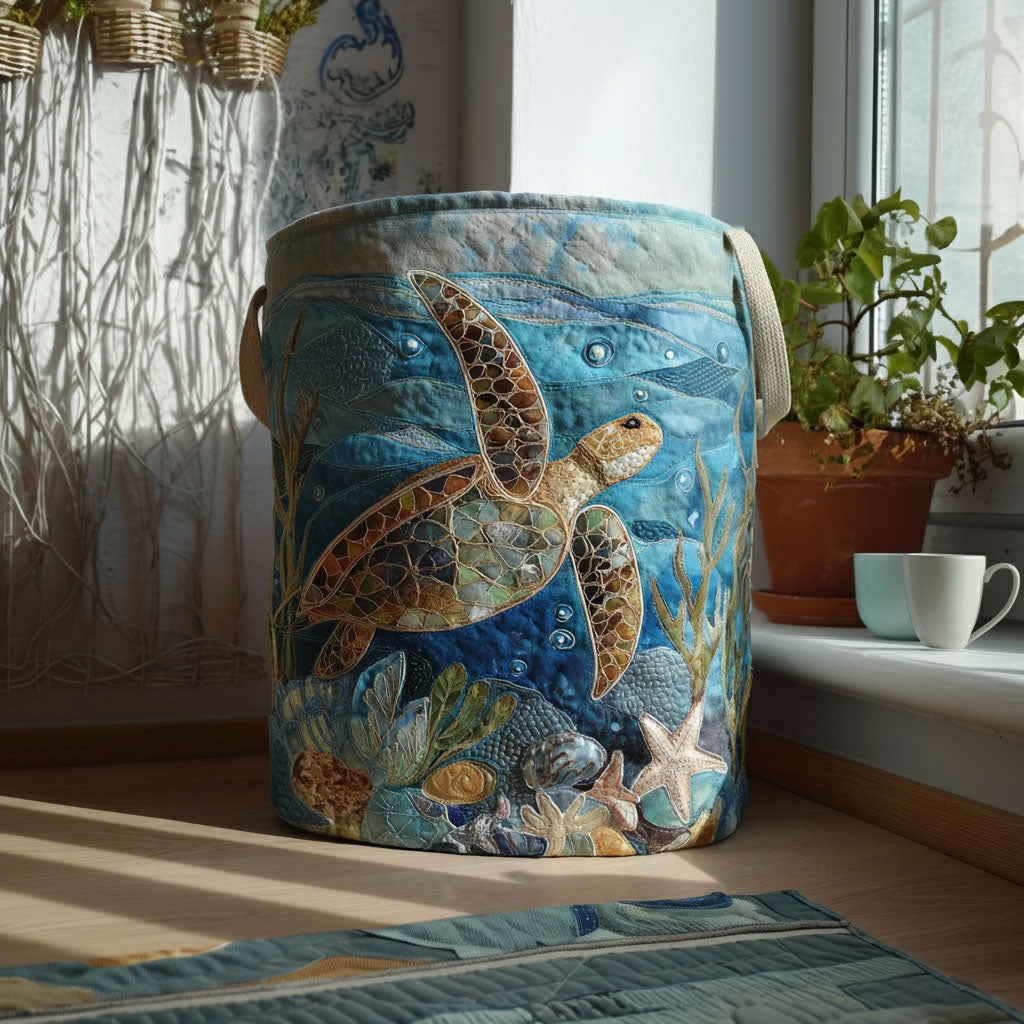 Seabreeze Sanctuary Quilted Laundry Basket NCU0PTT2668