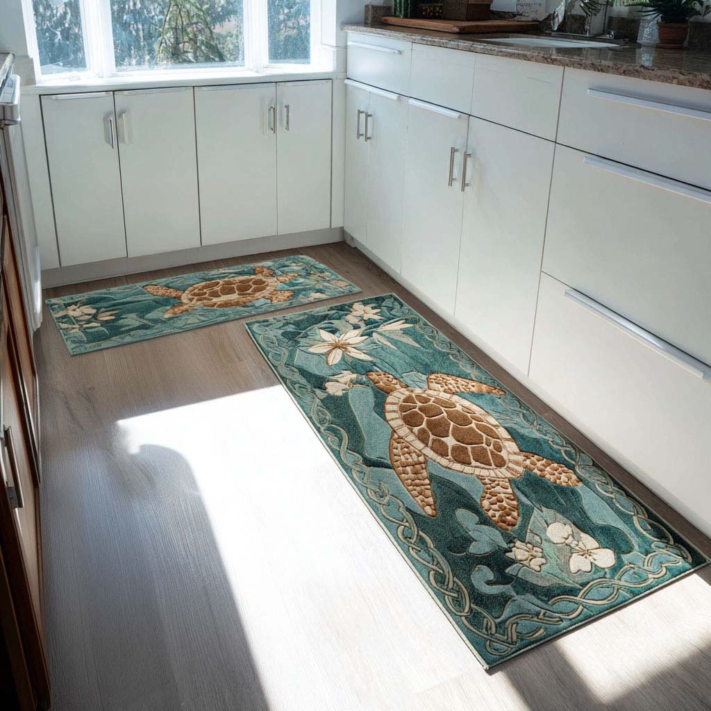 Seafoam Trails Kitchen Area Rug NCU0PT10166