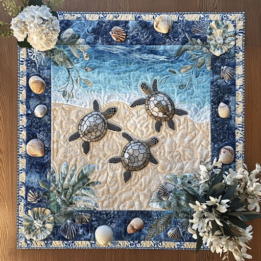 Seafoam Trails Quilted Table Topper NCU0PTT691