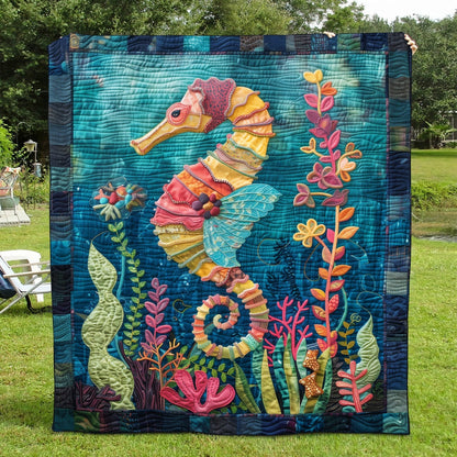 Seahorse Fairytale Quilted Blanket NCU0TH1254