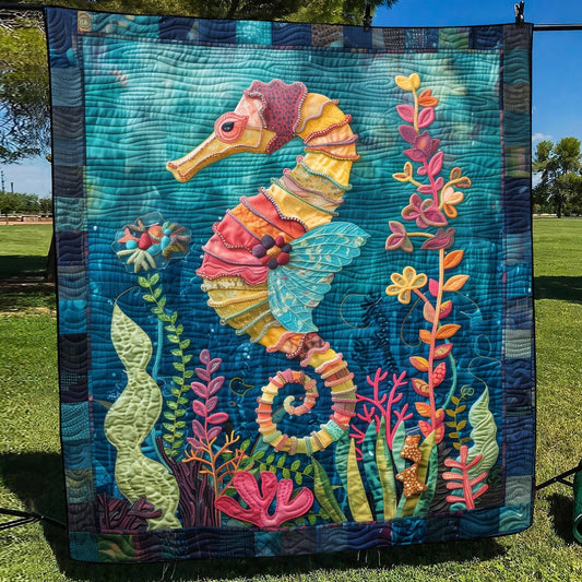 Seahorse Fairytale Quilted Blanket NCU0TH1254