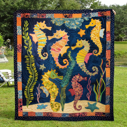 Seahorse Paradise Quilted Blanket NCU0TH1246