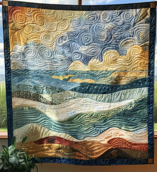 Seascape Serenity Quilted Blanket NCU0PT253