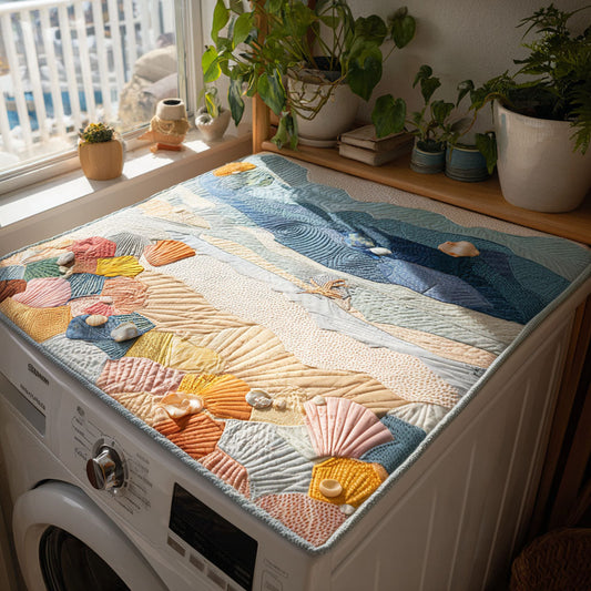 Seashell Whispers Quilted Washer and Dryer Cover NCU0PTT1077