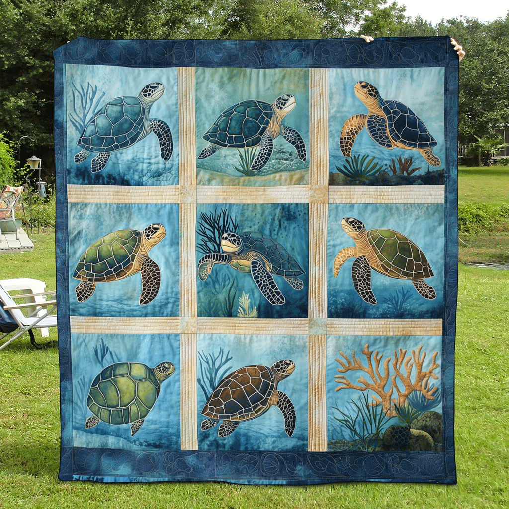 Seashore Serenity Quilted Blanket NCU0TL1036