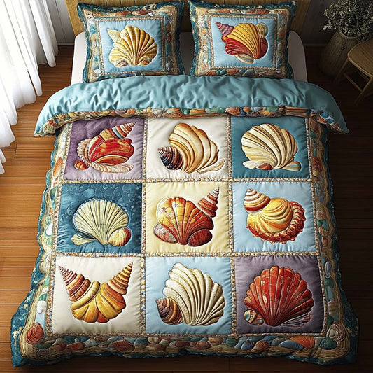 Seaside Treasures 3-Piece Quilted Bedding Set NCU0NNT074