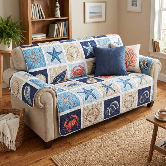 Seaside Escape Quilted Sofa Cover NCU0NTD1877
