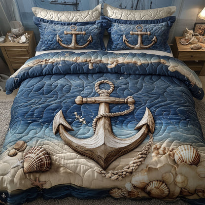 Seaside Serenity 3-Piece Quilted Bedding Set NCU0NNT324