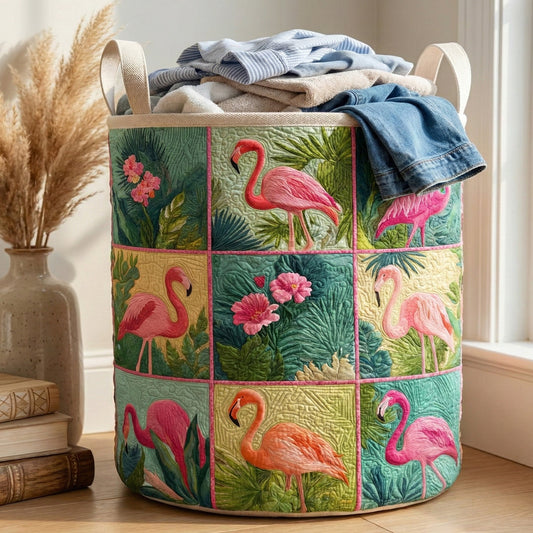 Seaside Serenity Quilted Laundry Basket NCU0NNT2985