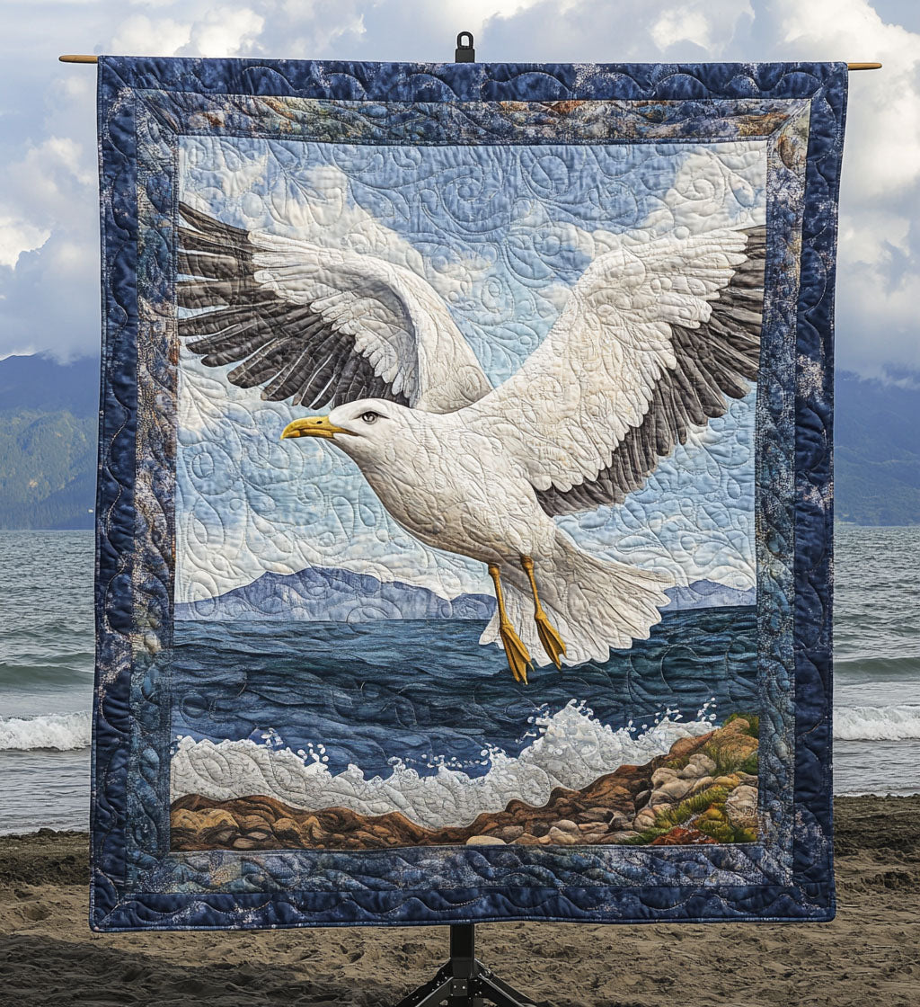 Seaside Soaring Art Quilt Hanging NCU0PT680