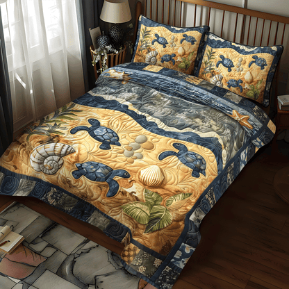 Seaward Hatchlings 3-Piece Quilted Bedding Set NCU0TH1334