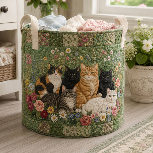 Secret Garden Naptime Quilted Laundry Basket NCU0DV2342