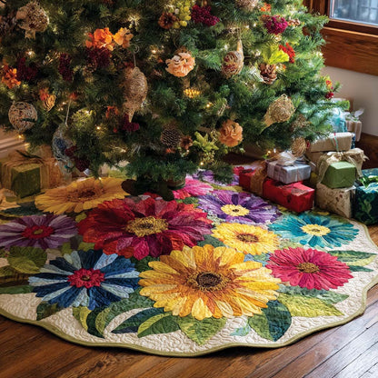 Secret Garden Christmas Quilted Tree Skirt NCU0NNT2418