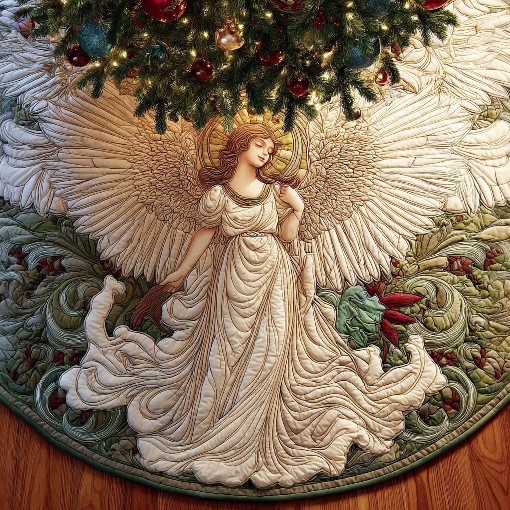 Seraphic Joy Quilted Tree Skirt NCU0NXD947