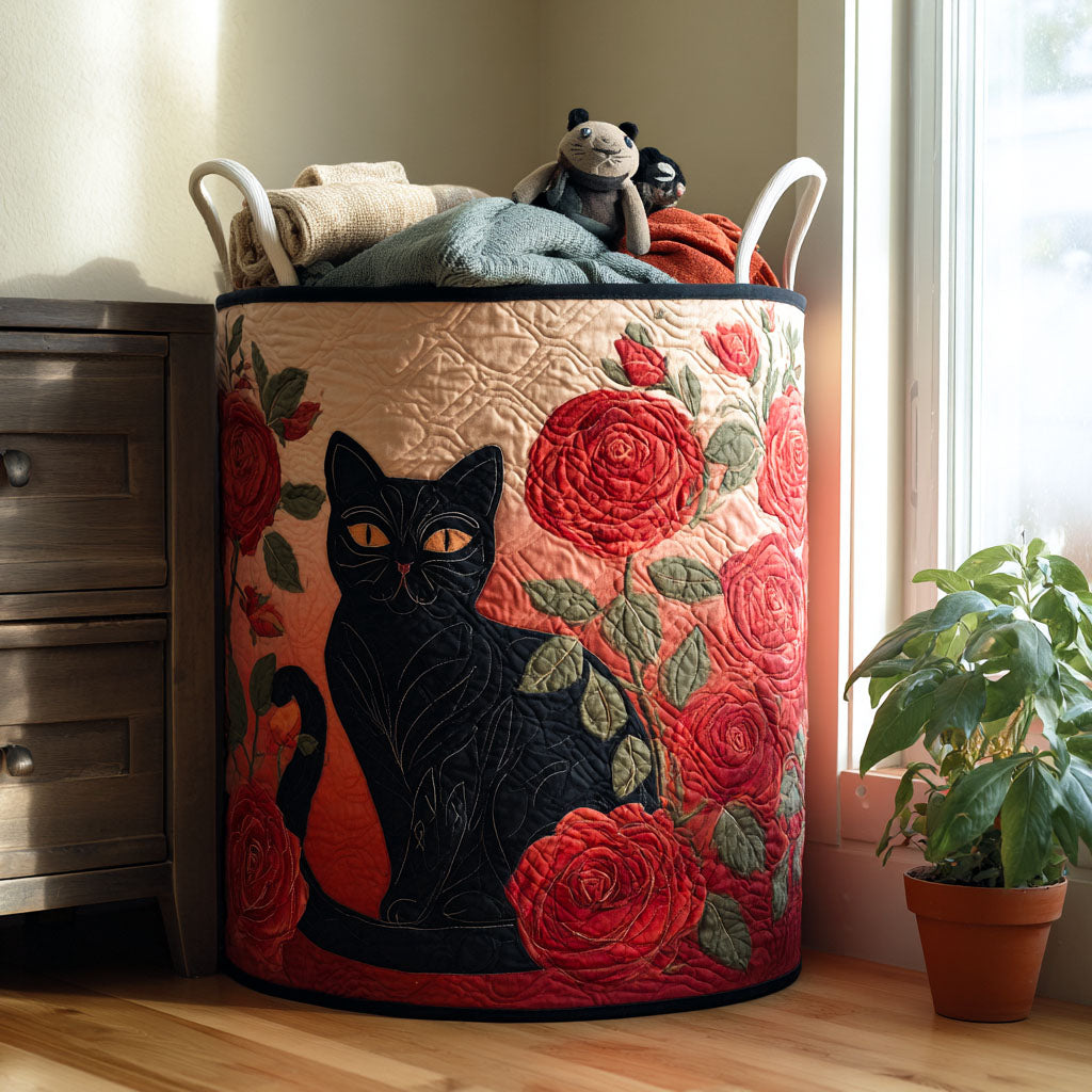 Dreamy Meows Quilted Laundry Basket NCU0PVL683
