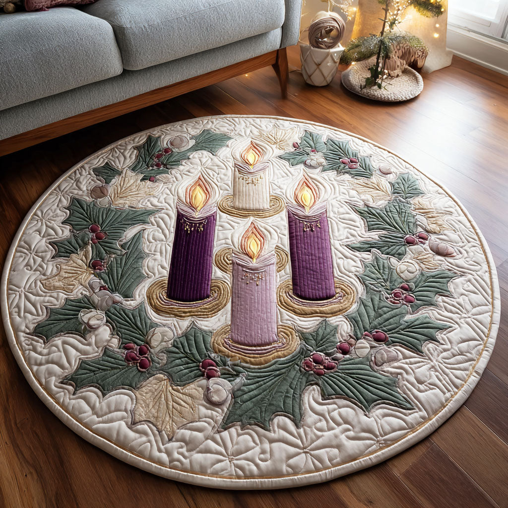 Serene Advent Circle Quilted Round Mat NCU0NTV741