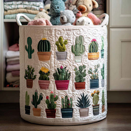 Serene Cactus Quilted Laundry Basket NCU0NNT1999