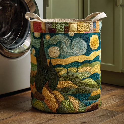 Serene Meadow Quilted Laundry Basket NCU0NTV015