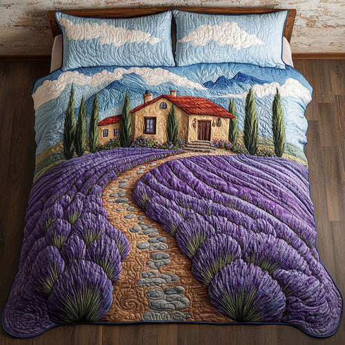 Serene Pathway Retreat 3-Piece Quilted Bedding Set NCU0PTT202