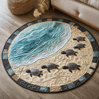 Serene Sea Traveler Quilted Round Mat NCU0DK1145