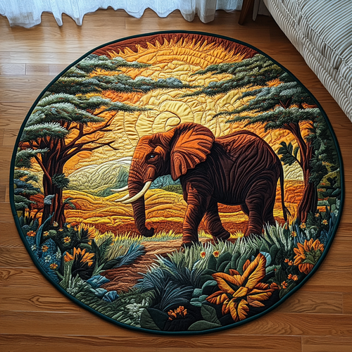 Serengeti Steps Quilted Round Mat NCU0DK1052