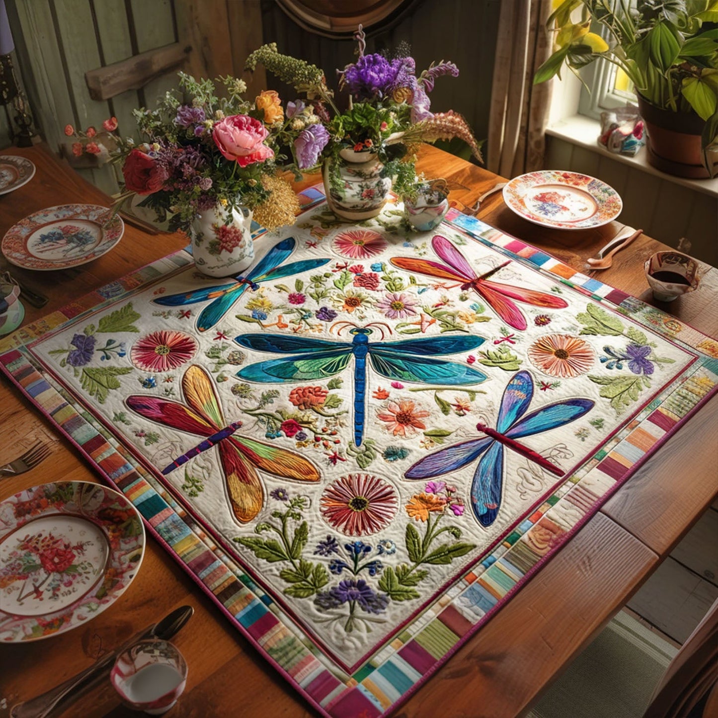 Serenity Soar Quilted Table Topper NCU0PTT882