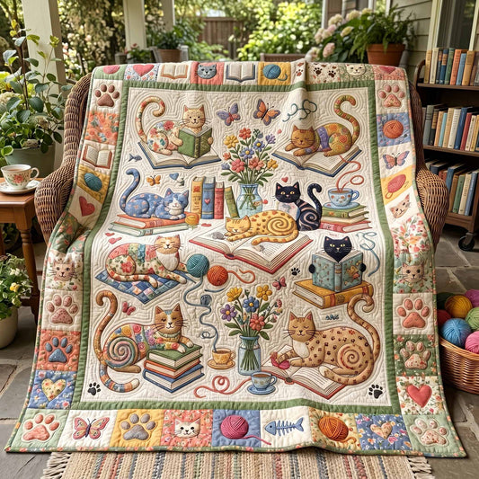 Sewing Cats Quilted Blanket NCU0NXD1873