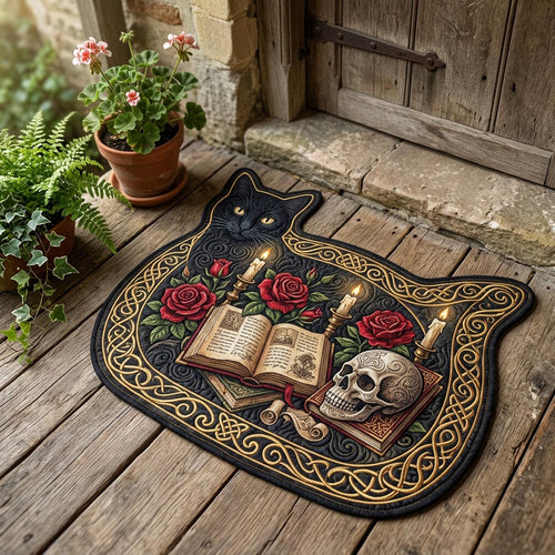 Shadow Cat Custom Shape Doormat NCU0DV2103