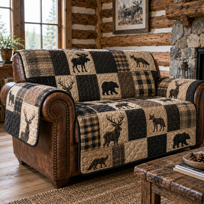 Shadow Fox Birch Quilted Sofa Cover NCU0PVL1095