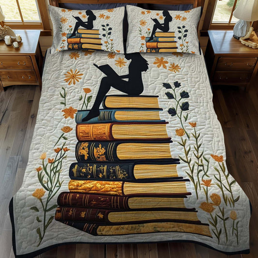 Shadow Of A Reader 3-Piece Quilted Bedding Set NCU0NT1070