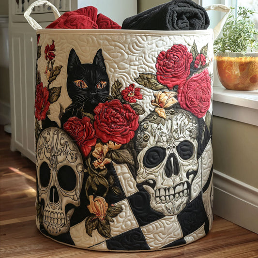 Shadow Skull Quilted Laundry Basket NCU0PTT1181