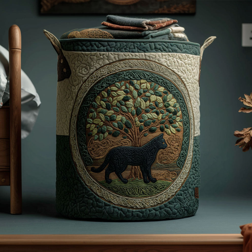 Midnight Witch Quilted Laundry Basket NCU0TH3070