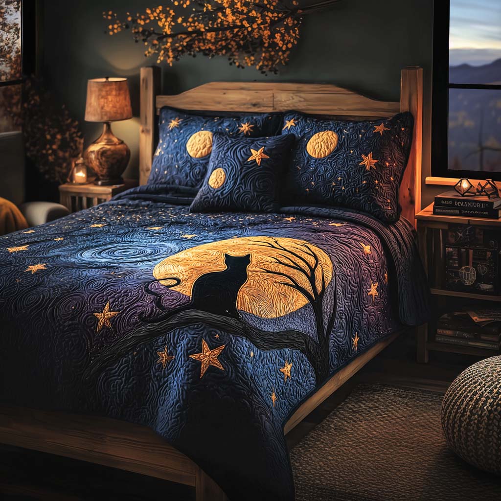Shadow Whiskers 3-Piece Quilted Bedding Set NCU0NNL205