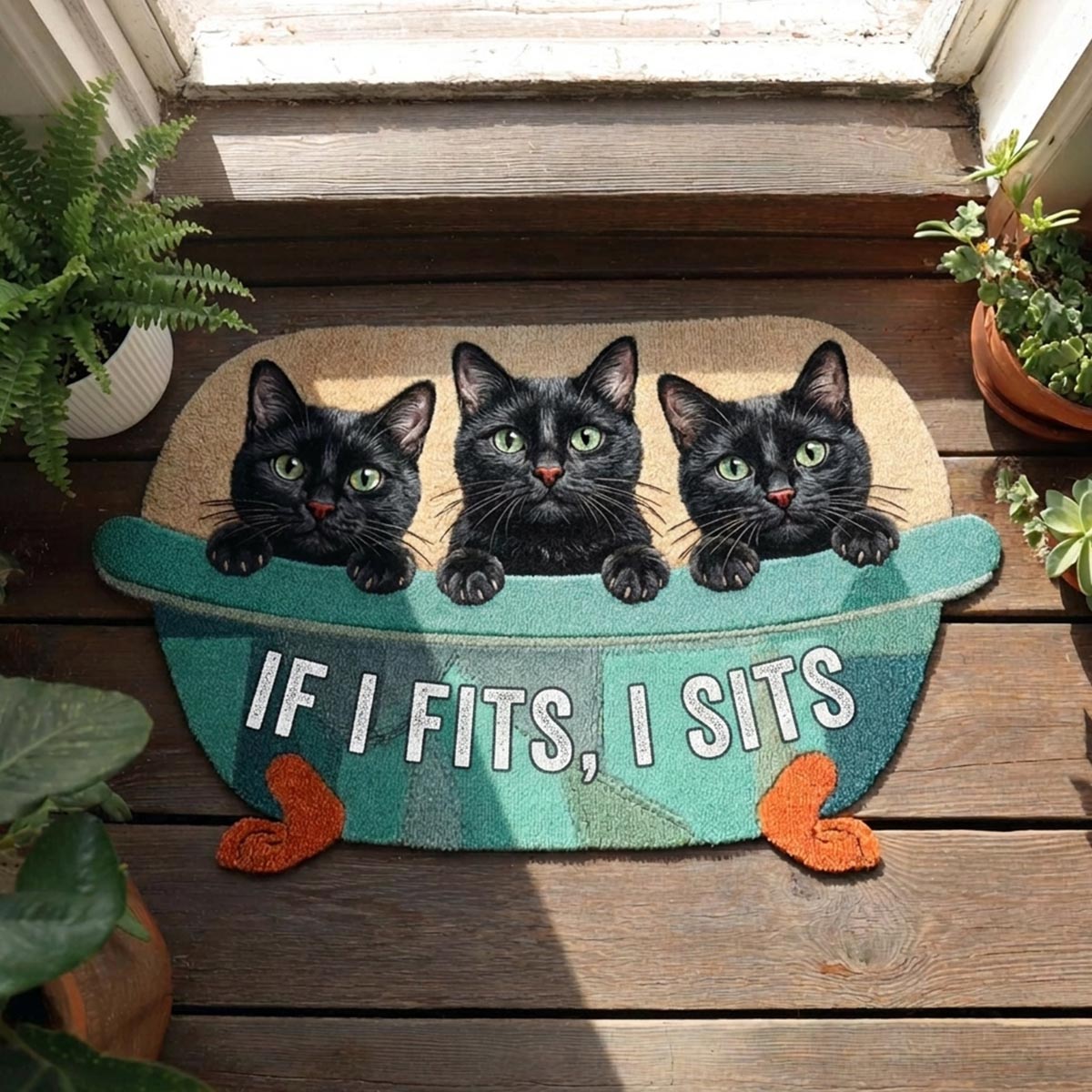 Shadow Whiskers Custom Shape Doormat NCU0DV2107