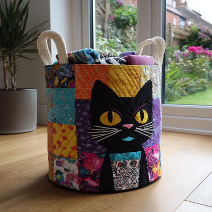 Shadow Whiskers Quilted Laundry Basket NCU0DV1765