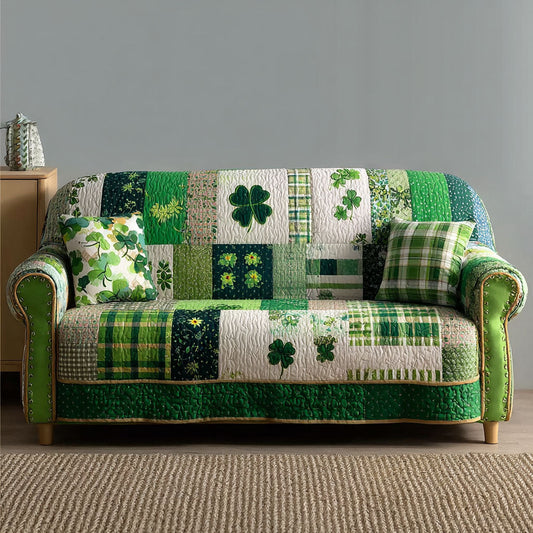 Shamrock Season Quilted Sofa Cover NCU0NTD1376