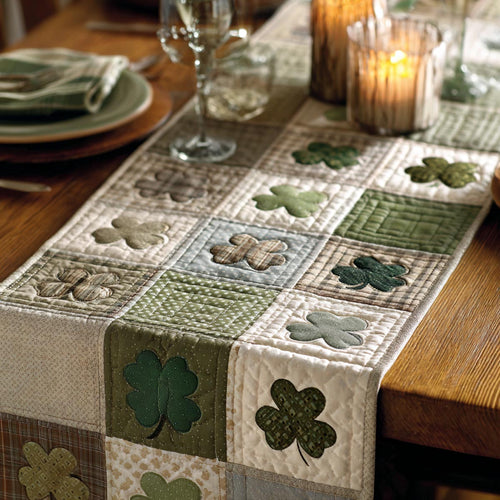 Shamrock Spirit Quilted Table Runner NCU0DV1826
