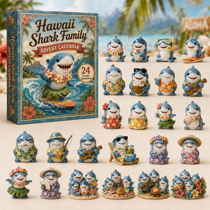 CHRISTMAS KICKOFF 40% OFF - Shark Family Advent Calendar 2026 - 24-Day Festive Countdown, Acrylic Charms Blind Box - Gift For Shark Lovers