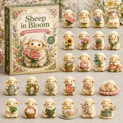CHRISTMAS KICKOFF 40% OFF - Sheep In Bloom Advent Calendar 2026 - 24-Day Festive Countdown, Acrylic Charms Blind Box - Gift For Sheep Lovers AC0NT200