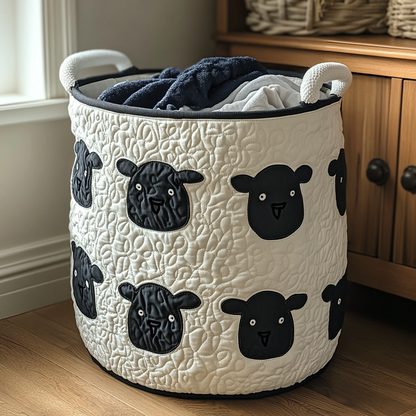 Sheep Meadow Quilted Laundry Basket NCU0DDK706