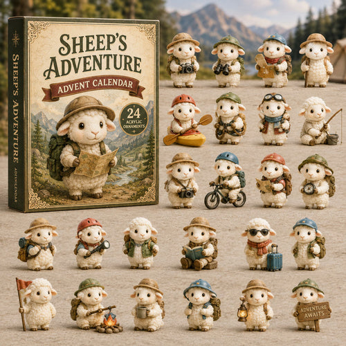 CHRISMAST KICKOFF 40% OFF - Sheep Outdoor Adventure Advent Calendar 2026 - 24-Day Festive Countdown, Acrylic Charms Blind Box - Gift For Sheep Lovers AC0TM161