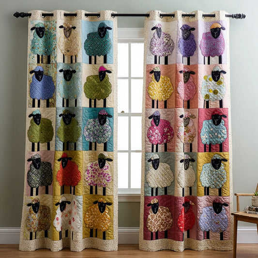 Sheep Parade Quilted Curtains NCU0DDK2581