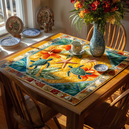 Shell Harmony Quilted Table Topper NCU0PTT829