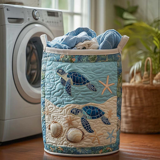 Shell Journey Quilted Laundry Basket NCU0DV701