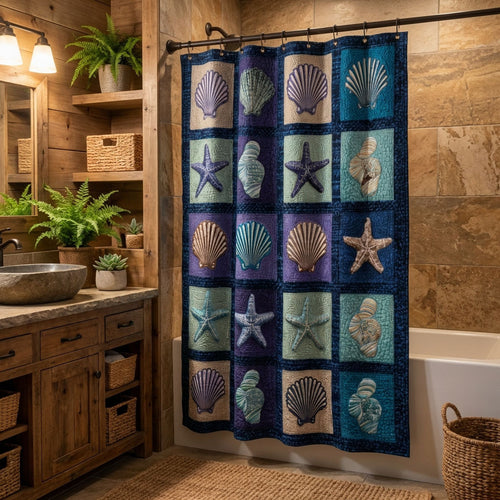 Shell Mosaic Shower Curtain NCU0DDK2504