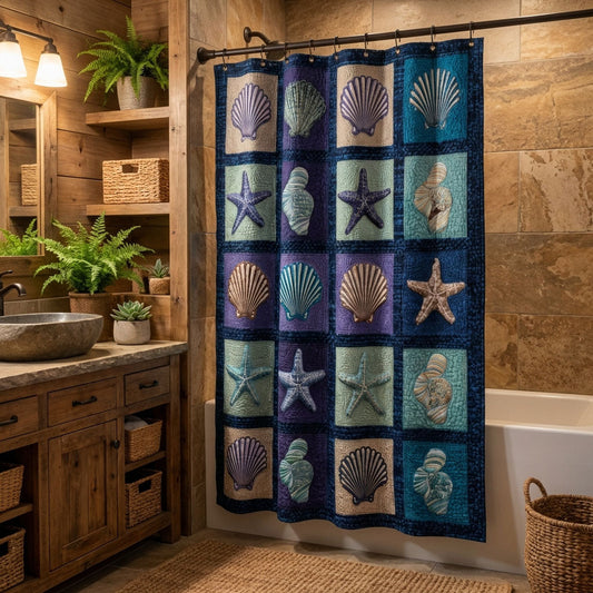 Shell Mosaic Shower Curtain NCU0DDK2504