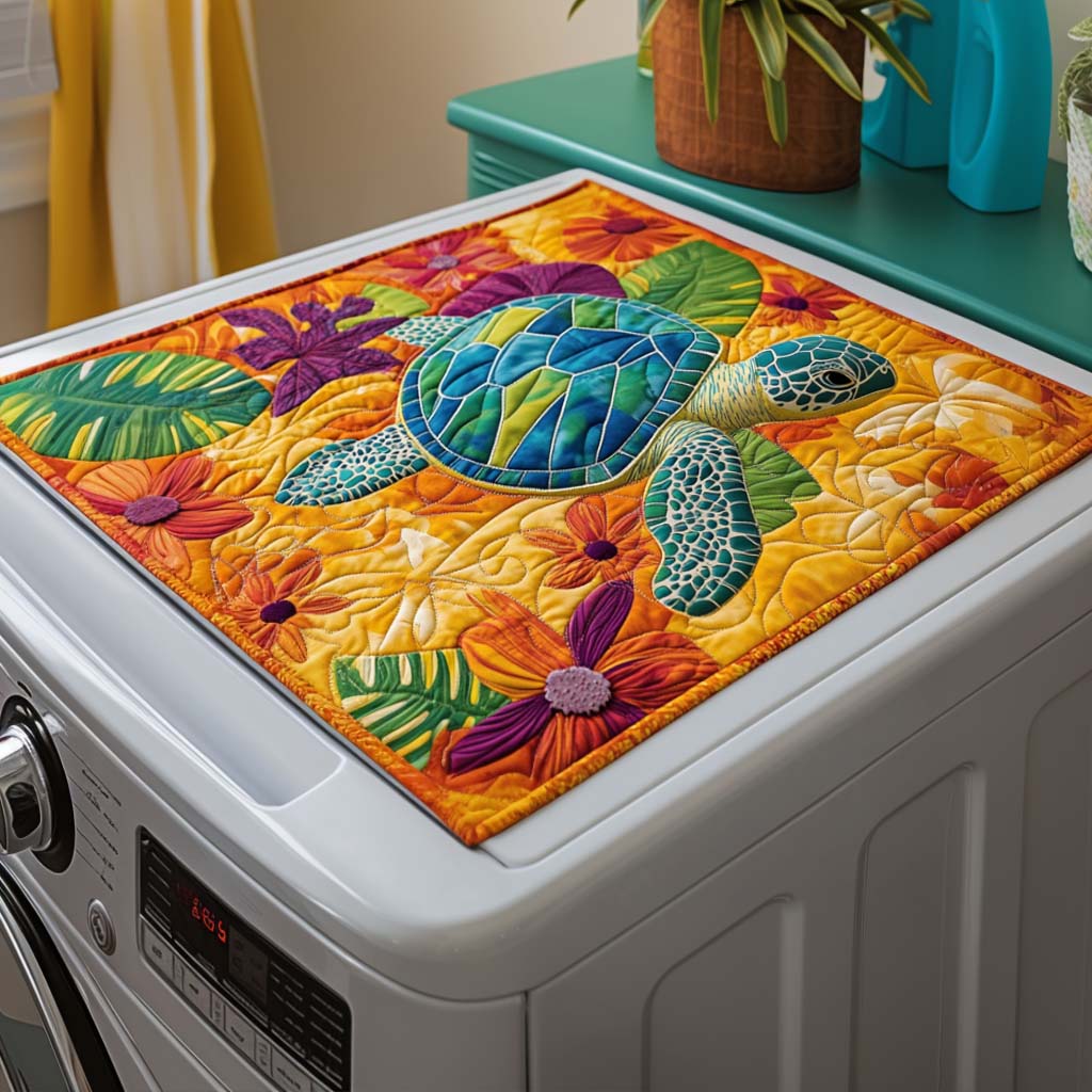 Shells and Turtle Quilted Washer and Dryer Cover NCU0NNT1405
